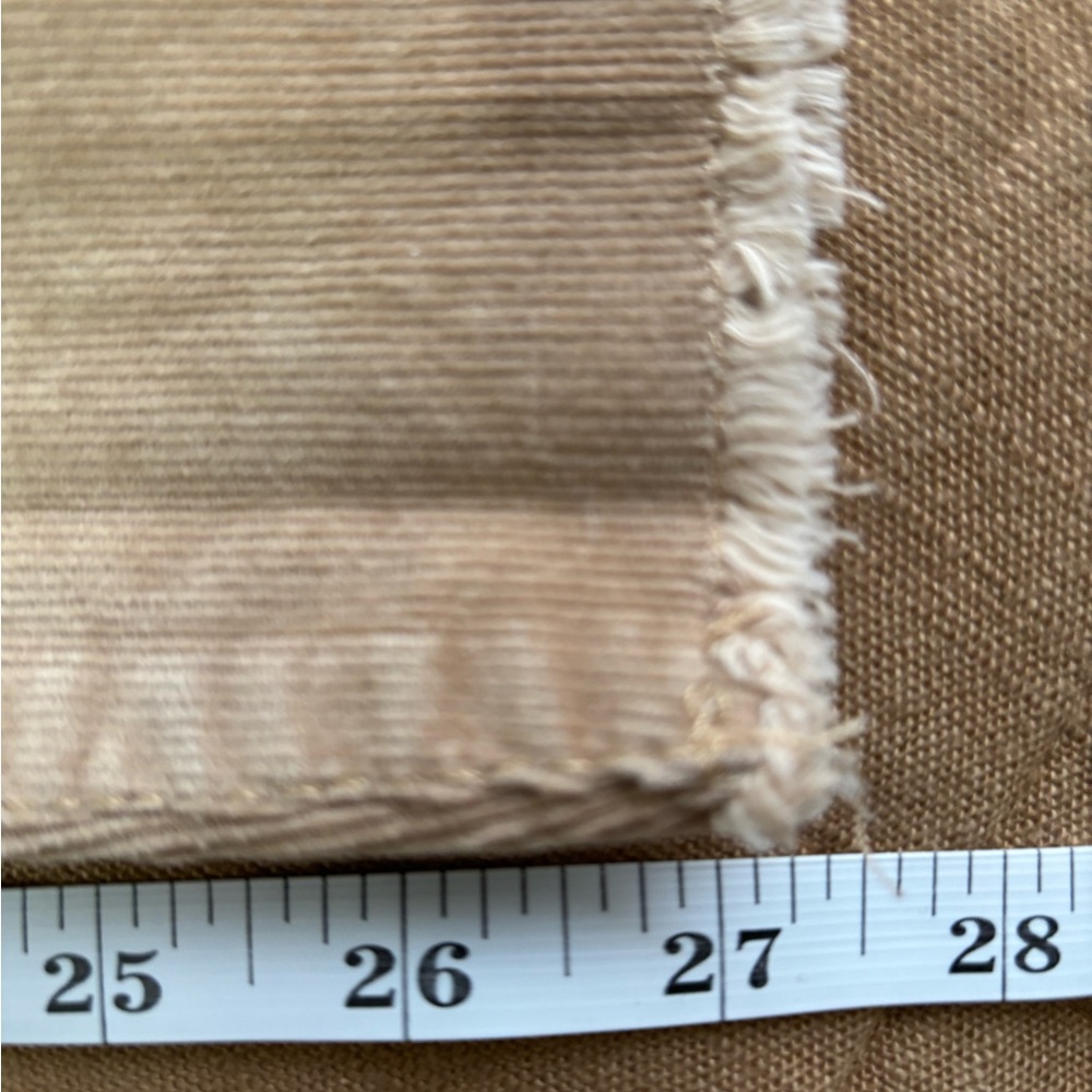 Talbots Beige Corduroy Ankle Pants with. Frayed edges - Picture 5 of 5